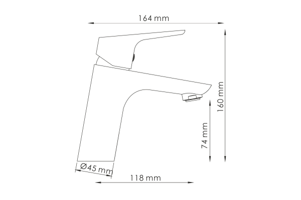 Смеситель WasserKraft Lippe для раковины 4503