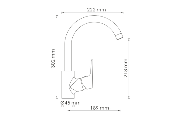 Смеситель WasserKraft Lippe для кухни 4507