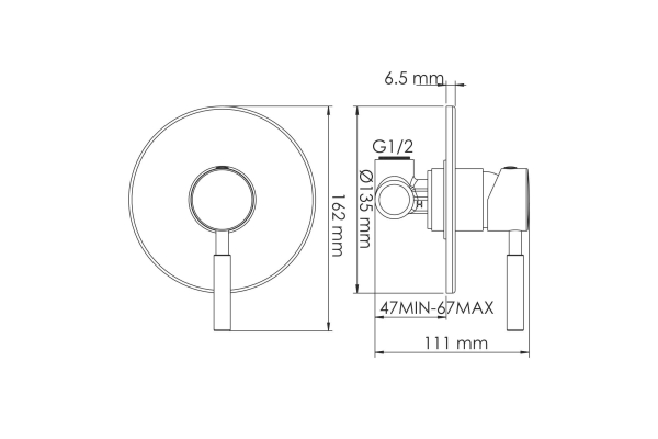 Смеситель WasserKraft Main для душа 4151