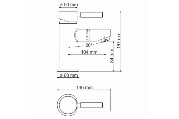 Смеситель WasserKraft Main для раковины термостатический 4103 Thermo