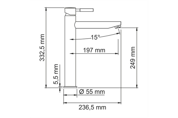 Смеситель WasserKraft Main для раковины 4103H