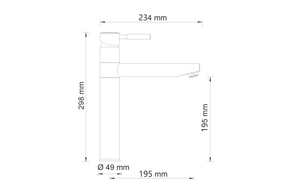 Смеситель WasserKraft Main для кухни 4107