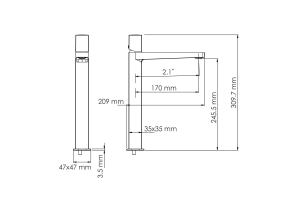 Смеситель WasserKraft Saale для раковины 9503H