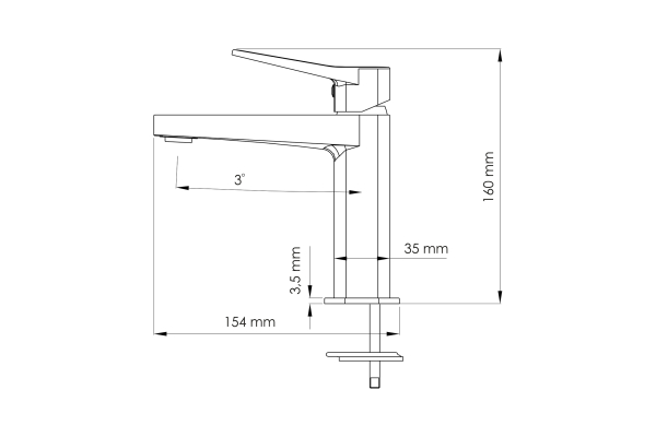 Смеситель WasserKraft Weil для раковины 2303