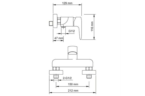 Смеситель WasserKraft Vils для душа 5602