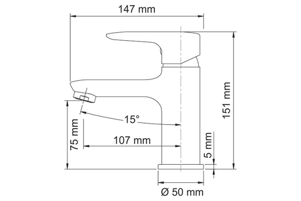 Смеситель WasserKraft Vils для раковины 5603