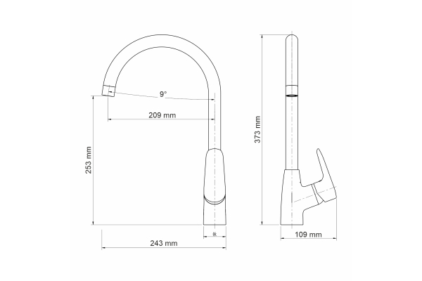 Смеситель WasserKraft Vils для кухни 5607