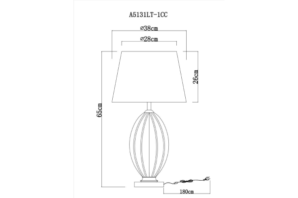 Настольная лампа Arte Lamp Beverly A5131LT-1CC
