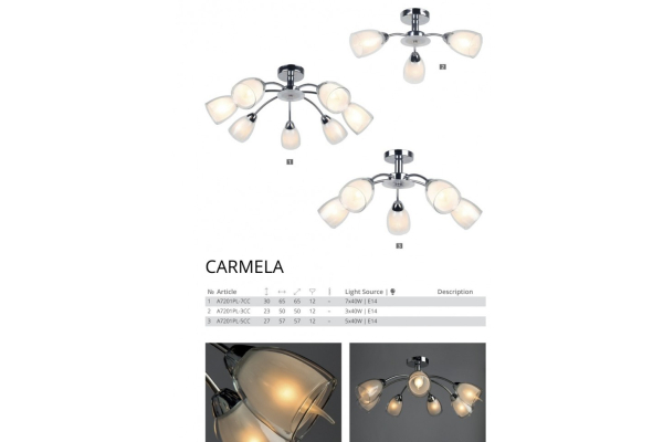 Люстра Arte Lamp Carmela A7201PL-5CC