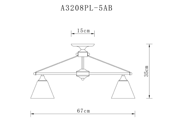 Люстра Arte Lamp Copter A3208PL-5AB