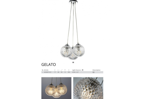 Подвесной светильник Arte Lamp Gelato A9508SP-3CC