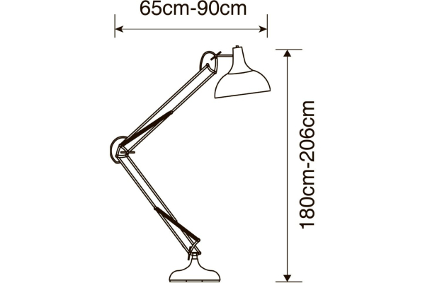 Торшер напольный Arte Lamp Goliath A2487PN-1BK