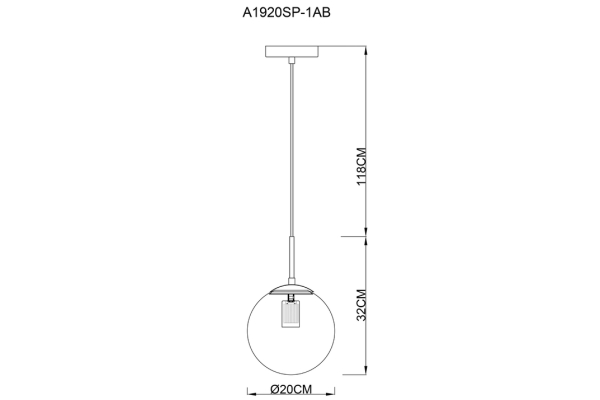 Подвесной светильник Arte Lamp Volare A1920SP-1AB