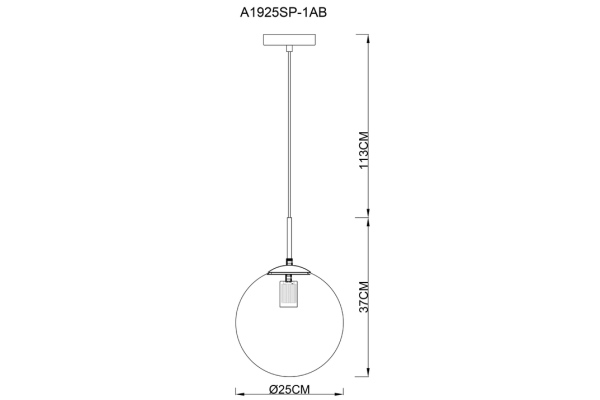 Подвесной светильник Arte Lamp Volare A1925SP-1AB