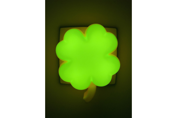 Ночник - светильник светодиодный ЭРА NN-606-LS-GR в розетку с датчиком освещенности зелёный
