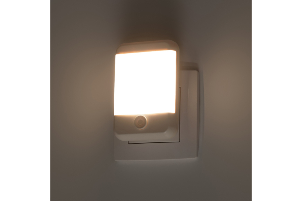 Ночник - светильник светодиодный ЭРА NN-624-SW-W в розетку с выключателем белый