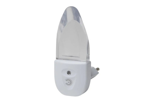 Ночник - светильник светодиодный ЭРА NN-618-LS-W в розетку с датчиком освещенности белый