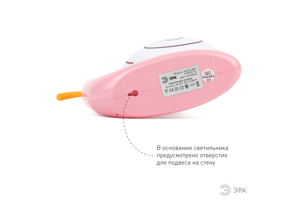 Ночник - светильник светодиодный ЭРА NLED-405-0.5W-P аккумуляторный розовый