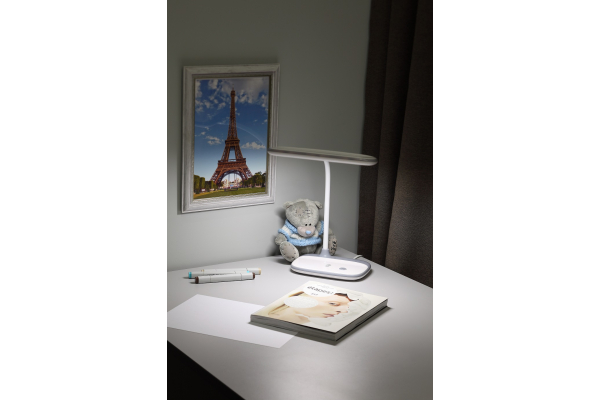 Настольный светильник ЭРА NLED-458-6W-W детский, светодиодный белый