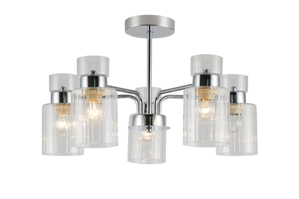 Люстра Schaffner Balardo 4360-5, цвет хром, 5xE27/40Вт