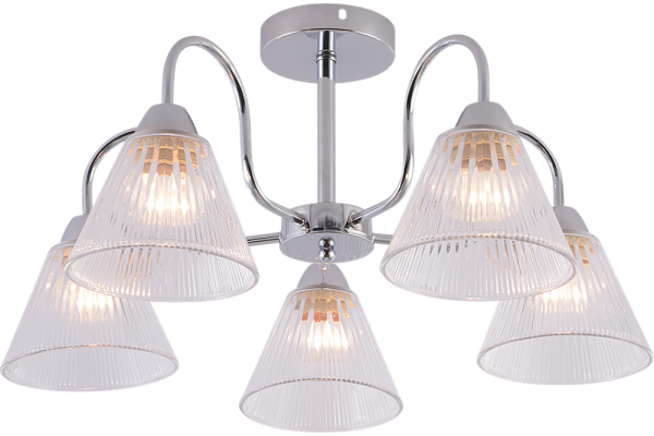 Люстра Schaffner Cerca 4445-5, цвет хром, 5xE27/60Вт