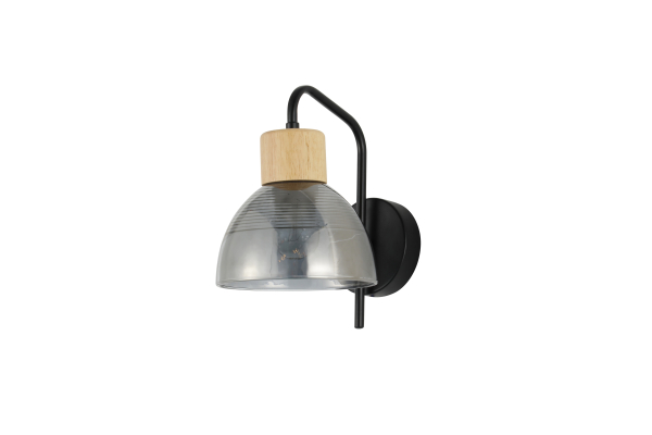 Бра Schaffner Cizalla 4585-1В, цвет черный/дерево, 1xE27/40Вт