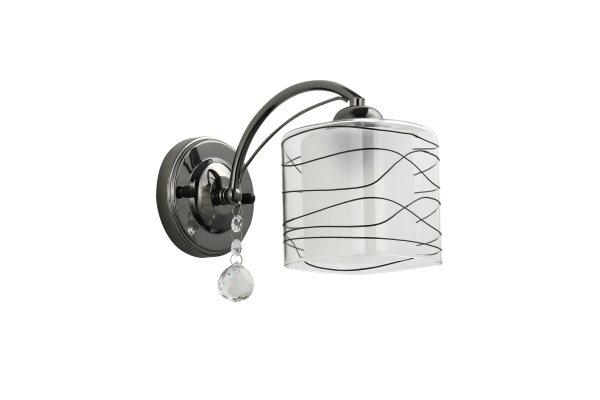 Бра Schaffner Costoso 4325-1В, цвет черный глянцевый, 1xE27/40Вт