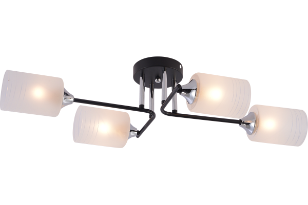 Люстра Schaffner Escrito 4230-4, цвет черный/хром, 4хE27/60Вт