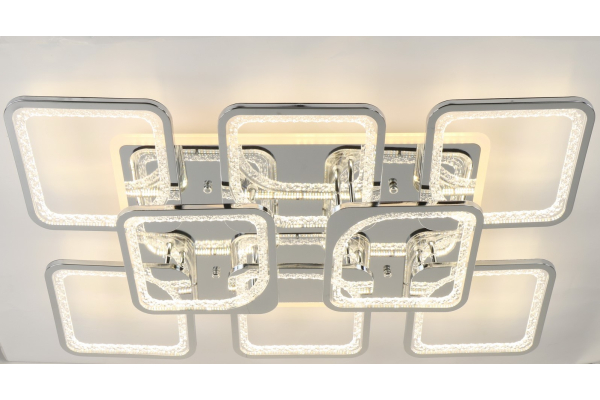 Люстра Schaffner Escudo Chrome 39047-6+2-DA+TL, LED 288W+66W, с пультом