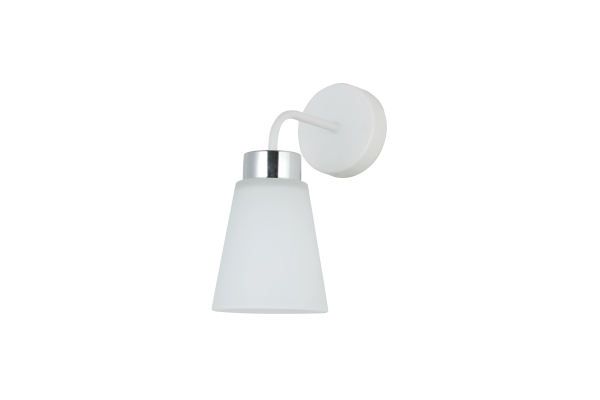 Бра Schaffner Fattore 4555-1В, цвет белый/хром, 1xE27/40Вт