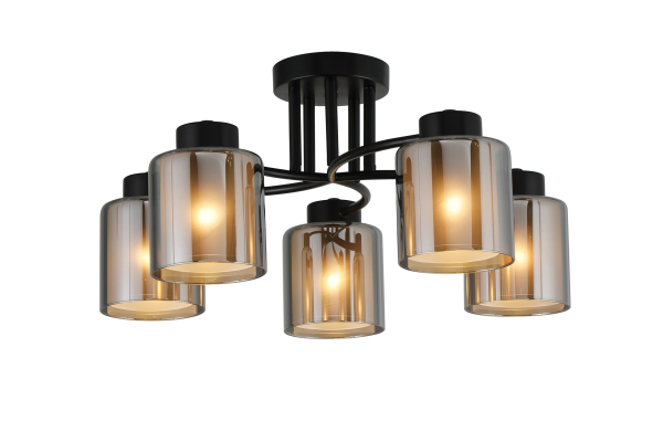 Люстра Schaffner Freddo 4575-5, цвет черный, 5xE27/40Вт
