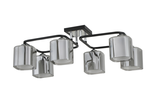 Люстра Schaffner Gafas 4600-6, цвет черный/хром, 6xE27/40Вт