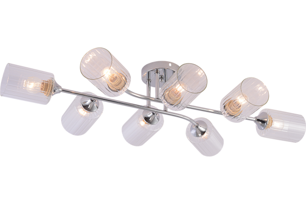 Люстра Schaffner Grumo 4220-8, цвет хром, 8хE27/60Вт