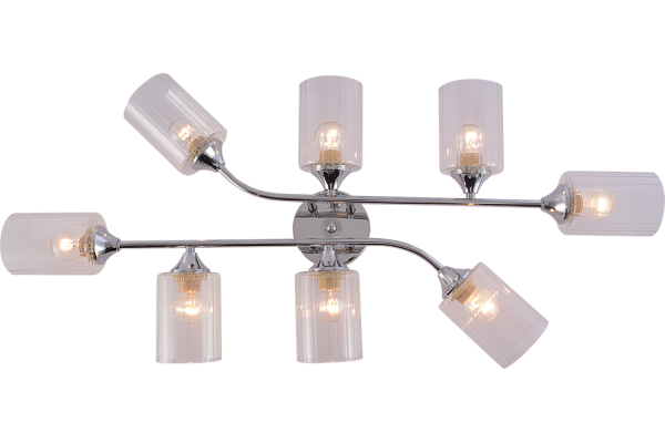Люстра Schaffner Grumo 4220-8, цвет хром, 8хE27/60Вт
