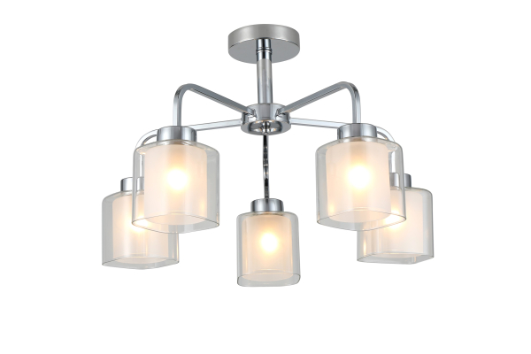 Люстра Schaffner Lacusto 4340-5, цвет хром, 5xE27/40Вт