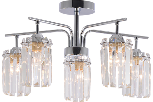 Люстра Schaffner Ladra 4250-5, цвет хром, 5хE27/60Вт
