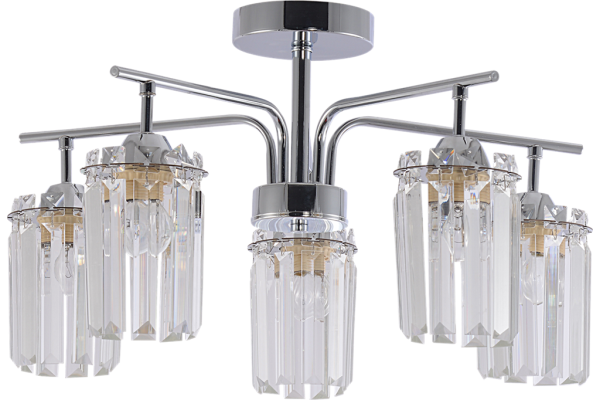 Люстра Schaffner Ladra 4250-5, цвет хром, 5хE27/60Вт