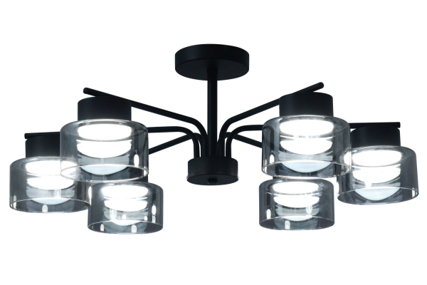 Люстра Schaffner Lumbre 4895-6, цвет черный, 6xGX53/15Вт