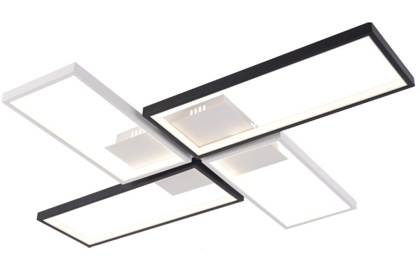 Люстра Schaffner Martillo 4195-4, цвет белый+черный, LED 168Вт, пульт ИК