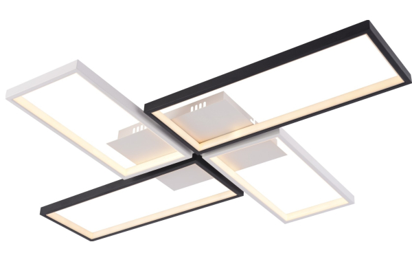 Люстра Schaffner Martillo 4195-4, цвет белый+черный, LED 168Вт, пульт ИК