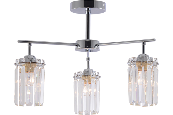 Люстра Schaffner Minni 4145-3, цвет хром, 3хE27/60Вт