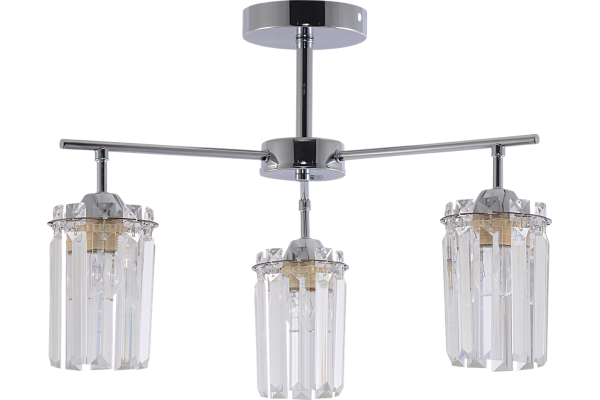 Люстра Schaffner Minni 4145-3, цвет хром, 3хE27/60Вт