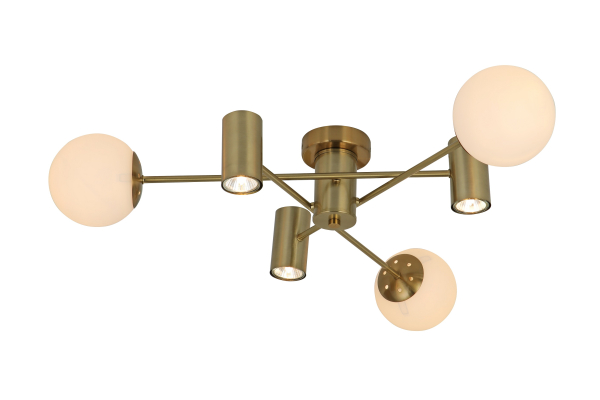 Люстра Schaffner Ollega 9140-3+3 AB, 3xE27/60W, 3хGU10/7W