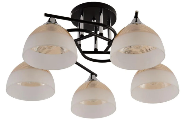 Люстра Schaffner Raton 3550-5 BK+CR, 5xE27/60W