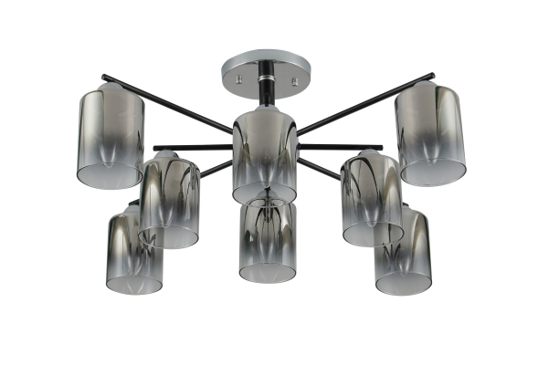 Люстра Schaffner Risorse 3520-8, цвет хром/черный, 8xE27/40Вт