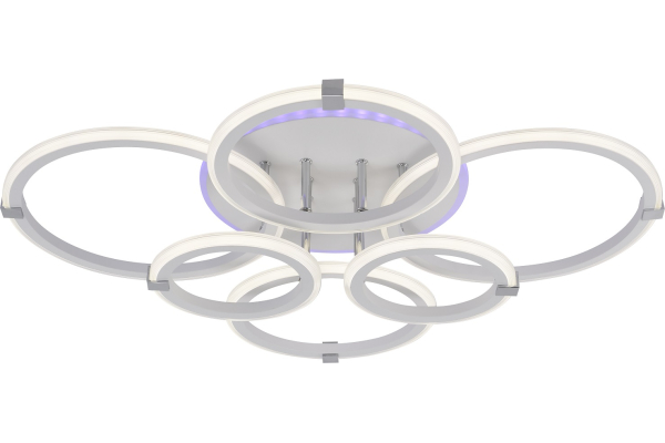 Люстра Schaffner Rustico 3375-2+2+2 TL RGB WH+CR, LED 140W+8W IR