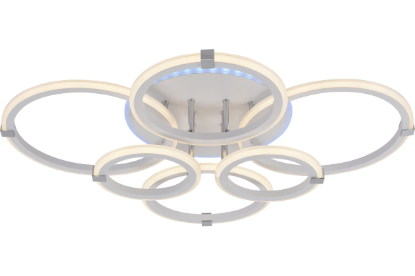 Люстра Schaffner Rustico 3375-2+2+2 TL RGB WH+CR, LED 140W+8W IR