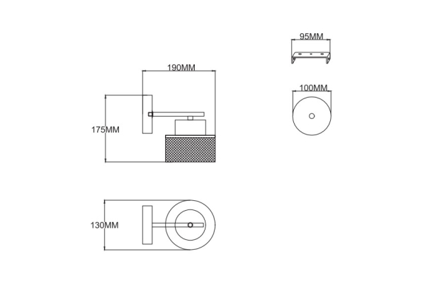 Бра Schaffner Salado 4900-1В, цвет черный, 1xGX53/15Вт