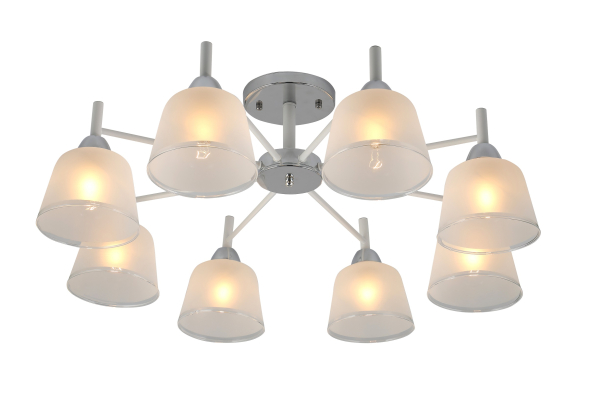 Люстра Schaffner Steffani 3515-8 CR+WH, 8xE27/40W