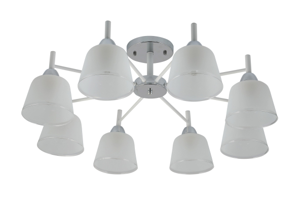 Люстра Schaffner Steffani 3515-8 CR+WH, 8xE27/40W